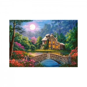 Castorland 1000 Parça Puzzle Cottage in the Moon Garden