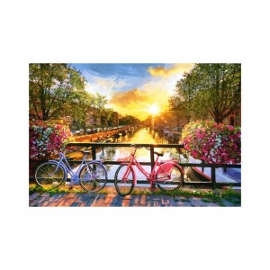 Castorland 1000 Parça Puzzle Picturesque Amsterdam with Bicycles