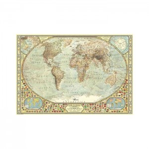Anatolian 2000 Parça Puzzle Dünya Haritası / World Map