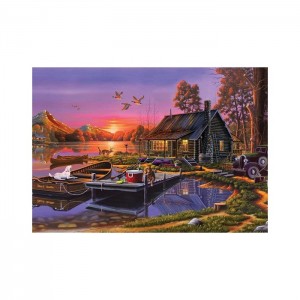 KS Games 2000 Parça Puzzle Göl Kenarında Kulübe - Geno People