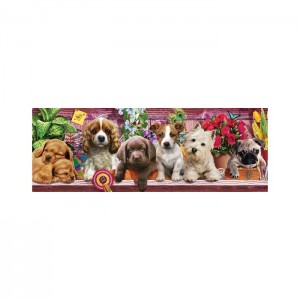 KS Games 1000 Parça Puzzle Yavru Köpekler Panorama