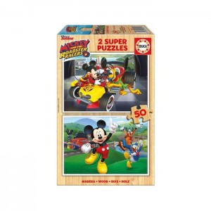 Educa 2x50 Parça Puzzle Mickey and the Roadster Racers