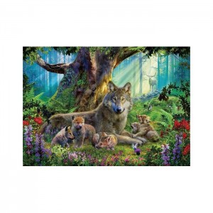 Ravensburger 1000 Parça Puzzle Ormandaki Kurt Ailesi