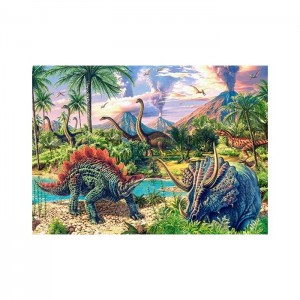 Castorland 120 Parça Puzzle Dinosaur Volcanos