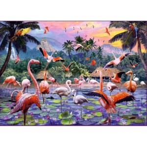 Ravensburger 1000 Parça Pink Flamingos Puzzle