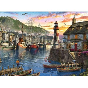 Ravensburger 500 Parça Sunrise at the Port Puzzle